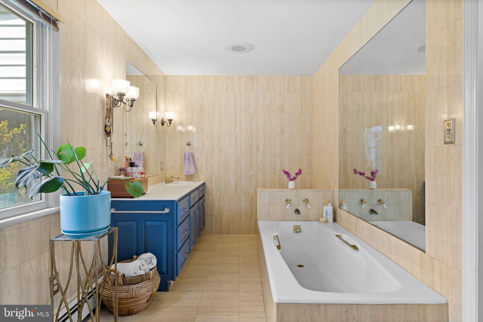 65 Covered Bridge Road New Hope, PA 18938 - Photo 13 of 117 a bathroom with a tub sink and mirror