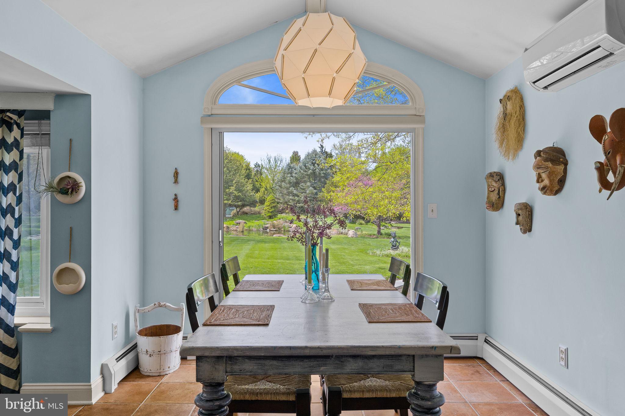 65 Covered Bridge Road New Hope, PA 18938 - Photo 39 of 117 a view of a dining room with furniture window and outside view
