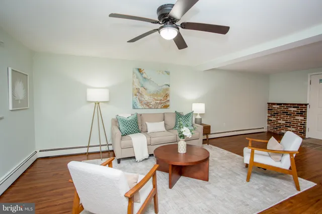 a view of a room with rack on the wall