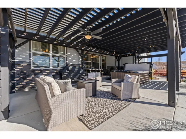 a view of a swimming pool with an ocean view