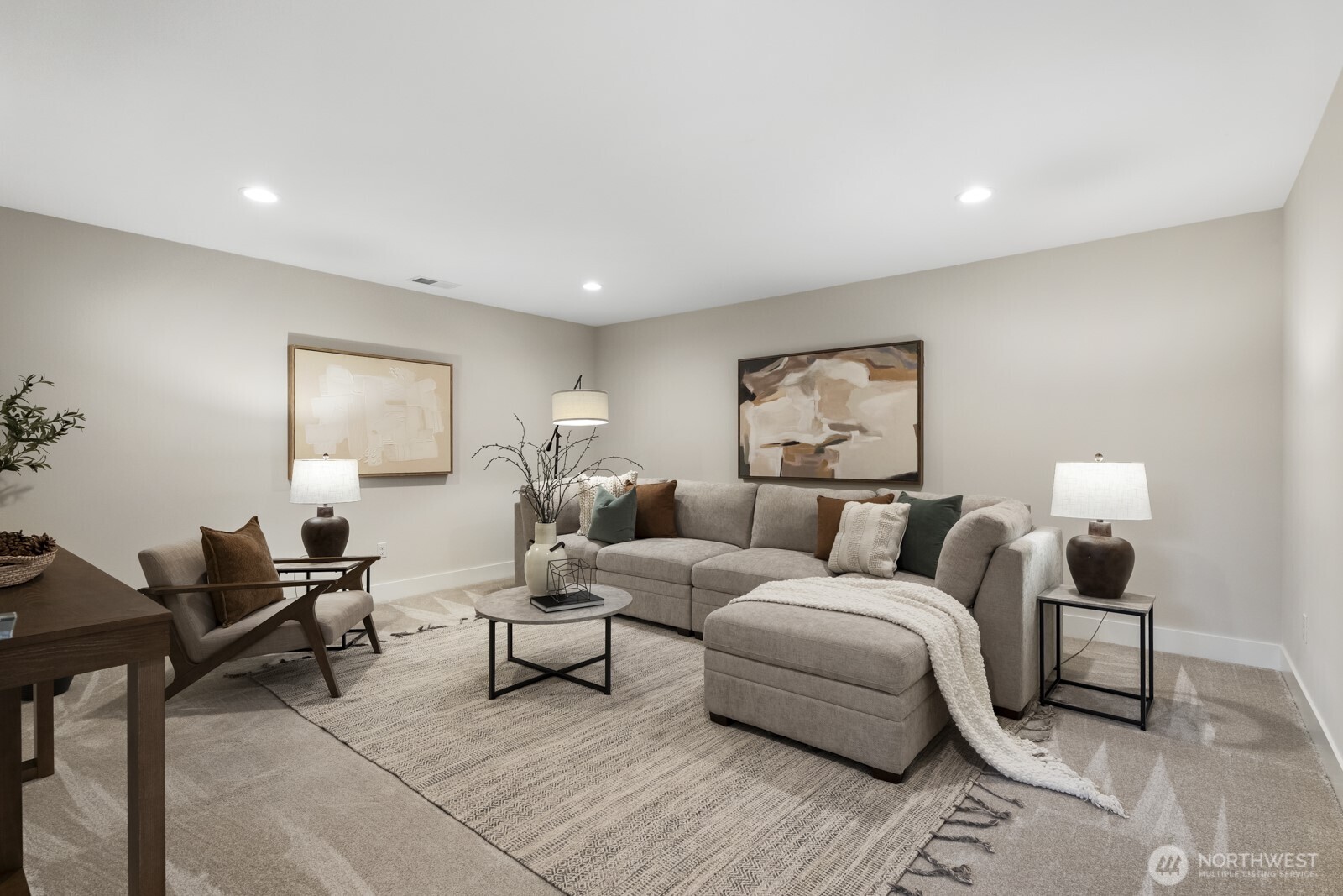4526 327th Place Northeast Carnation, WA 98014 - Photo 15 of 36 a living room with furniture and a lamp