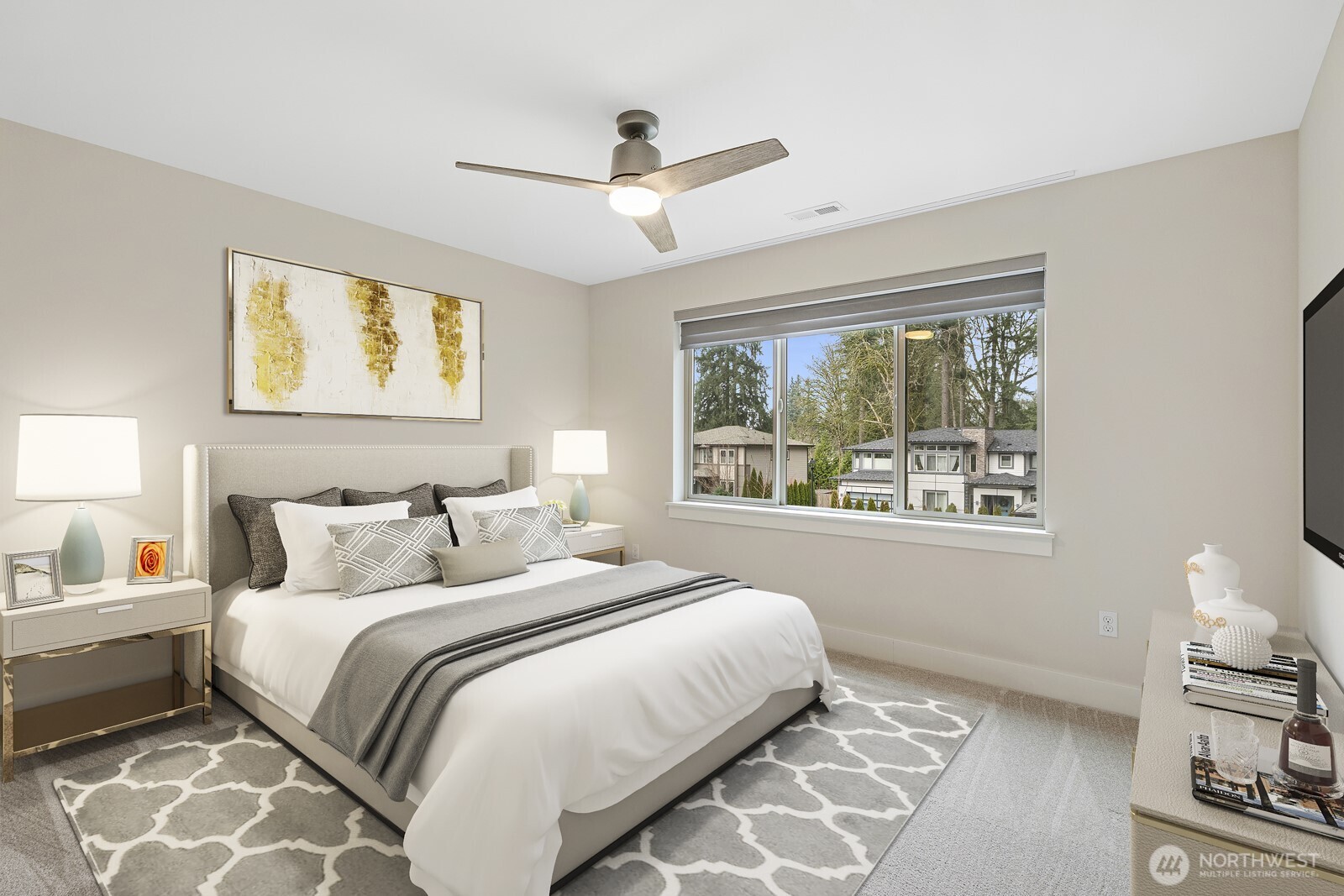 4526 327th Place Northeast Carnation, WA 98014 - Photo 23 of 36 a bedroom with a large bed and a window