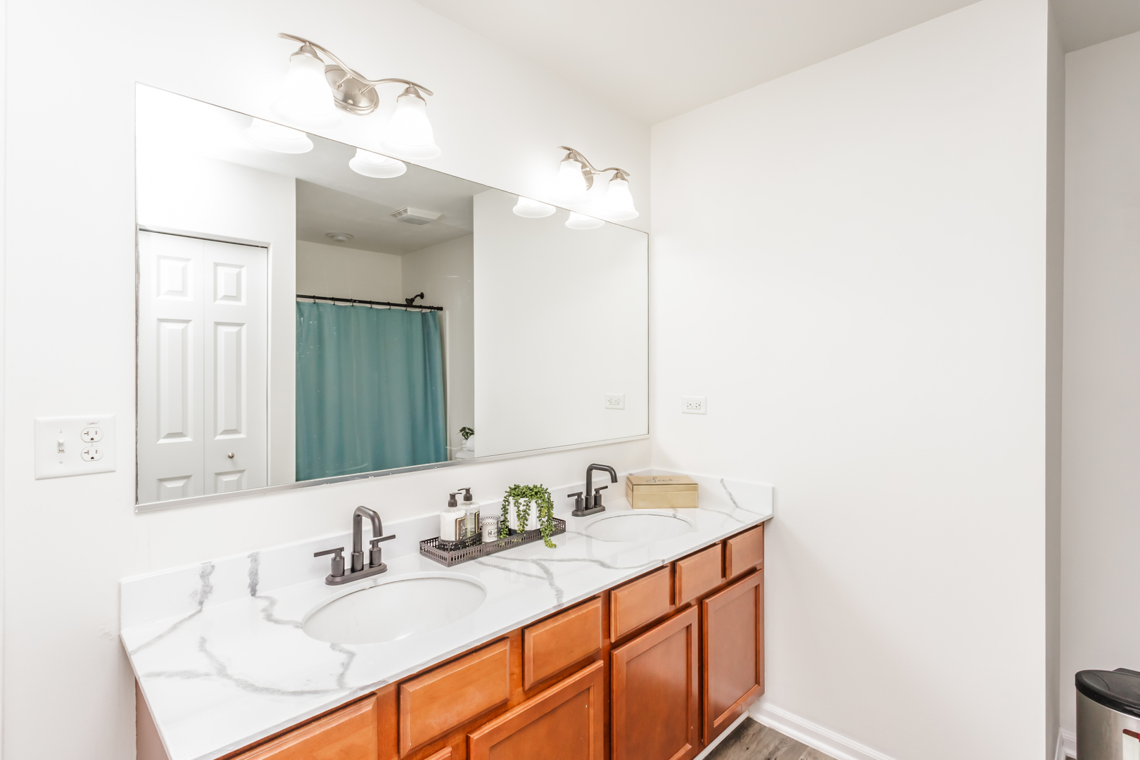2928 Church Road Aurora, IL 60502 - Photo 21 of 29 a bathroom with a sink and a mirror