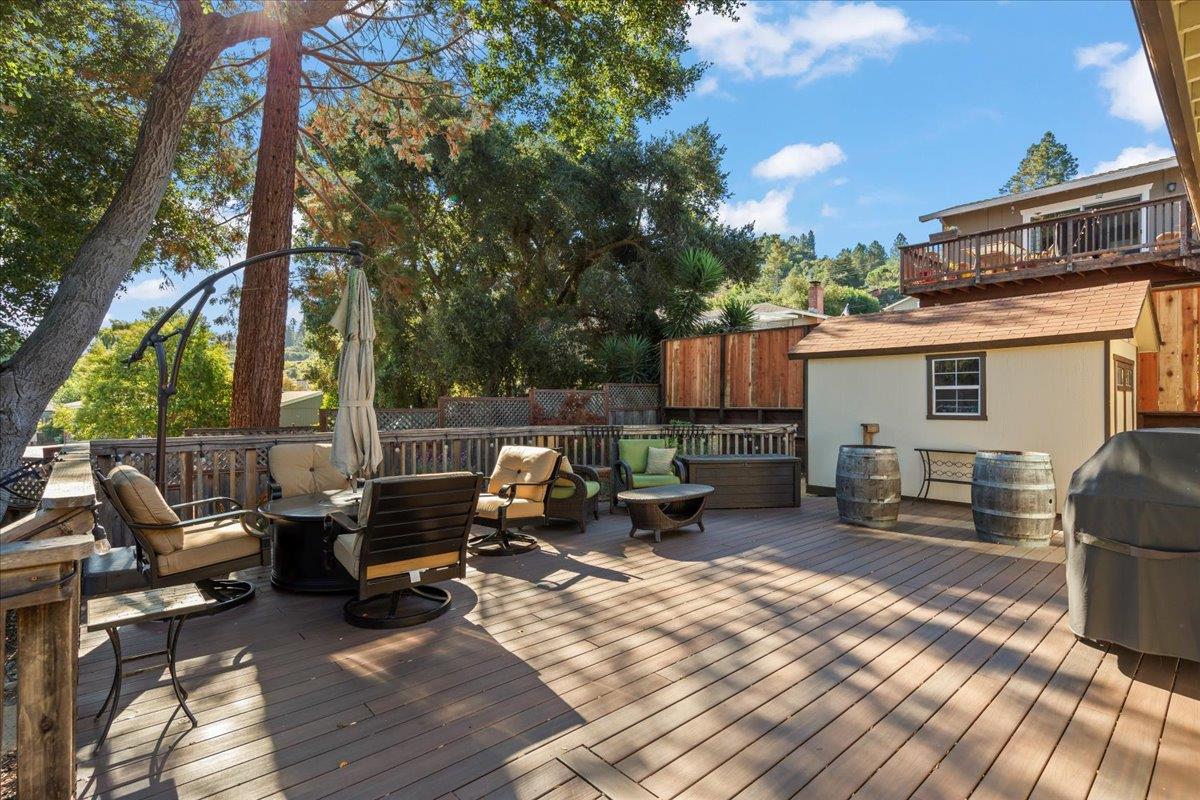 361 Collado Drive Scotts Valley, CA 95066 - Photo 9 of 37 a backyard of a house with seating space