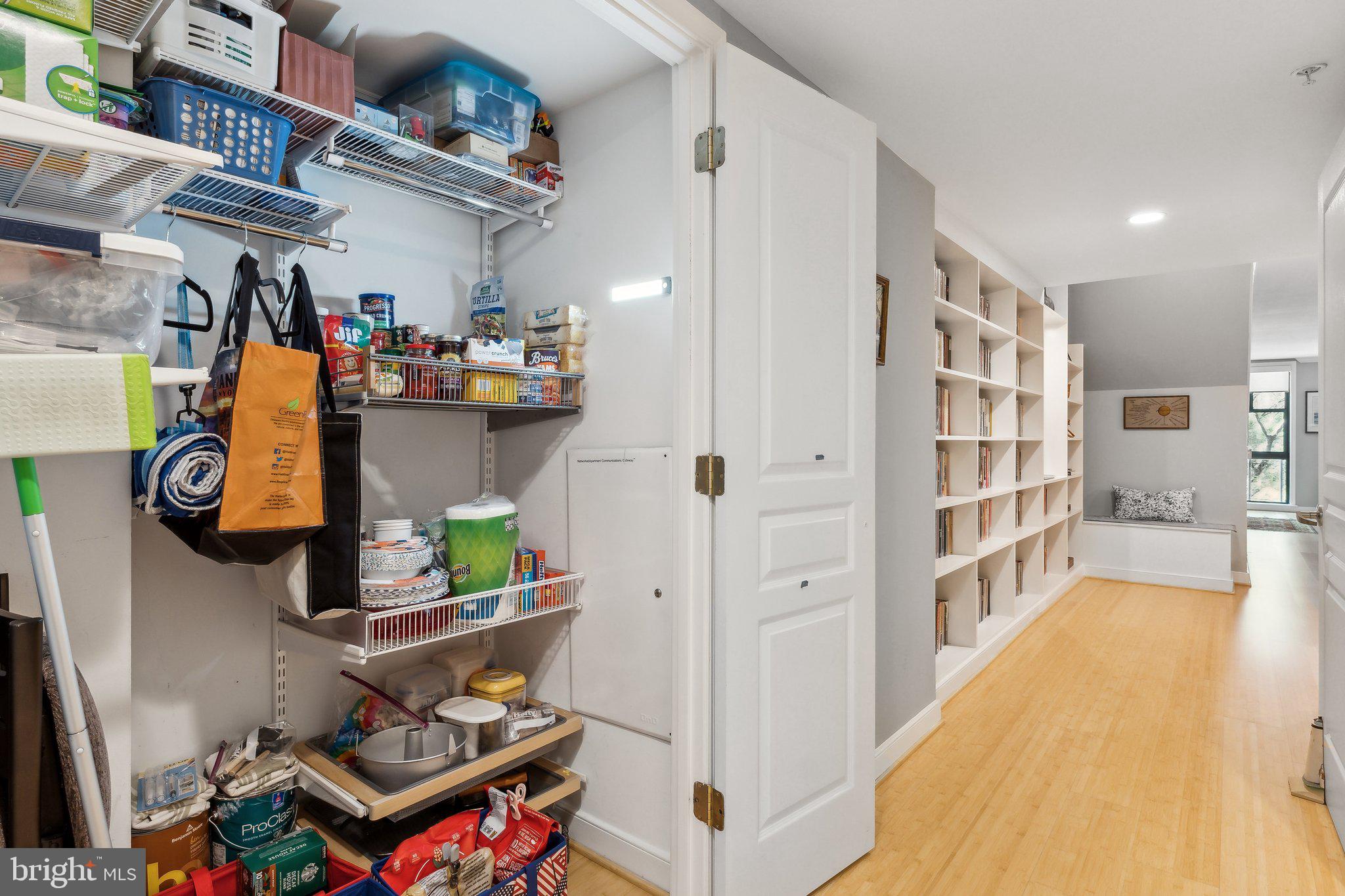 616 E Street Northwest, Unit 213 Washington, DC 20004 - Photo 15 of 80 Large Storage Closet with Shelving in Entryway
