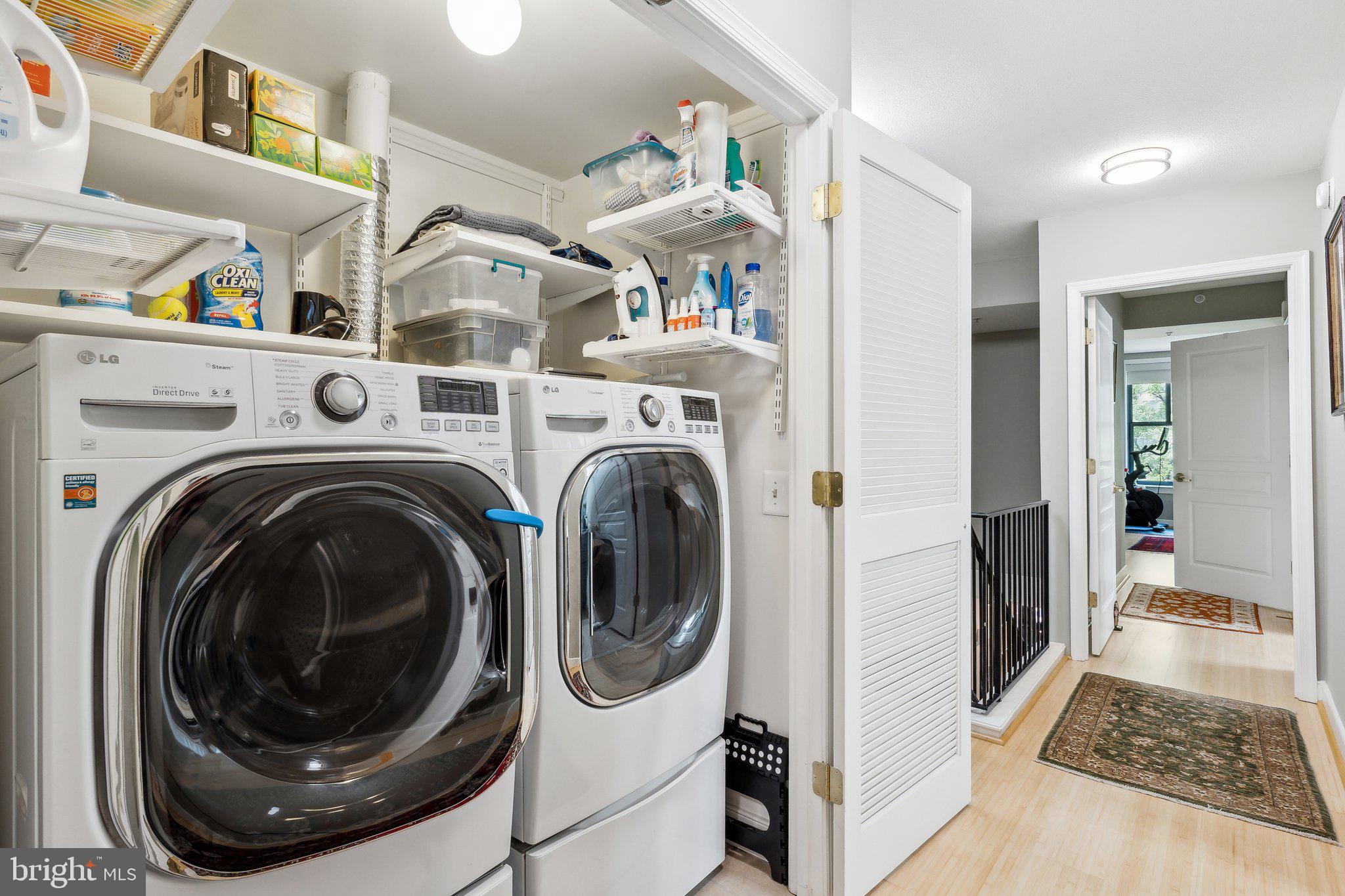 616 E Street Northwest, Unit 213 Washington, DC 20004 - Photo 33 of 80 Separate spacious Laundry Room with Shelving