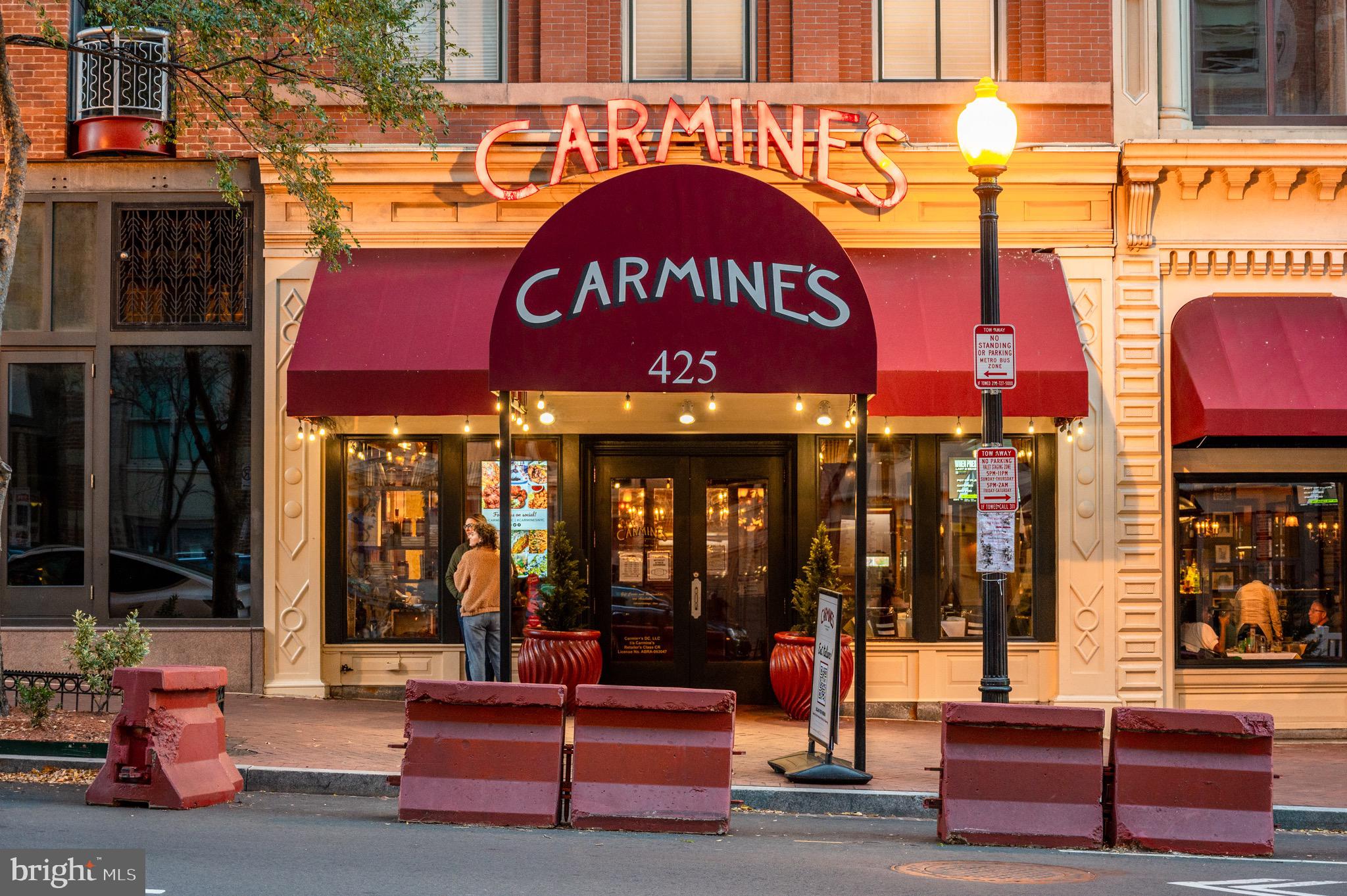 616 E Street Northwest, Unit 213 Washington, DC 20004 - Photo 61 of 80 Carmine's Family Style Italian-American Restaurant