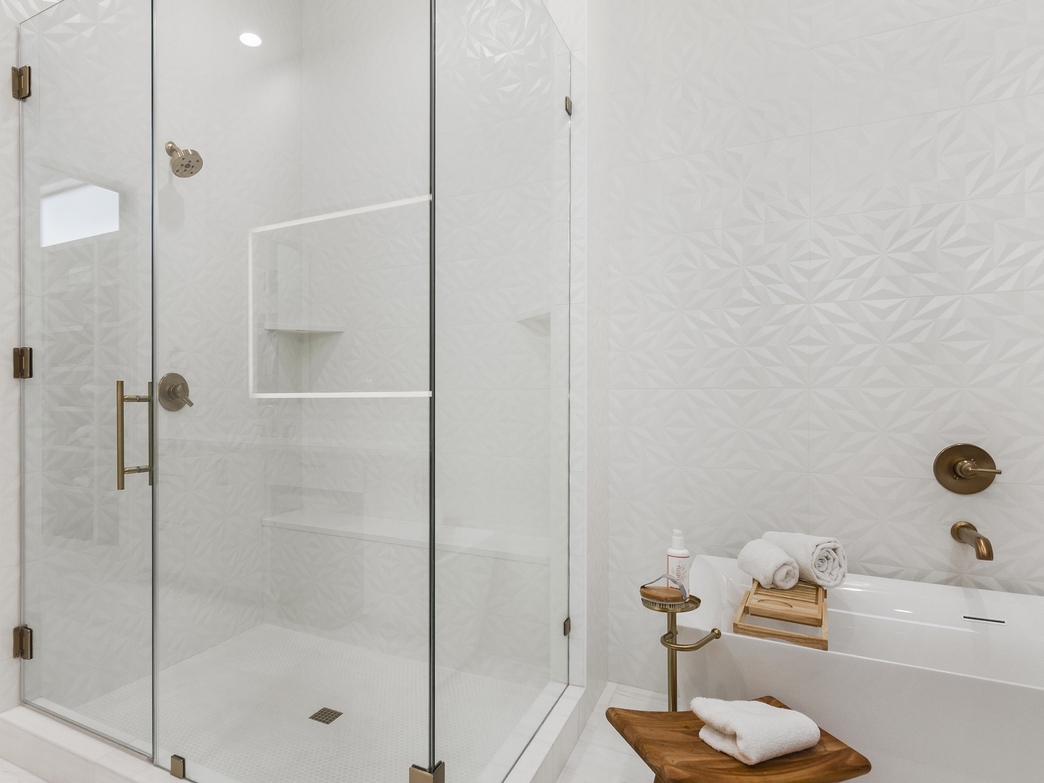4024 Chatham Lane Houston, TX 77027 - Photo 41 of 50 a bathroom with a tub and shower