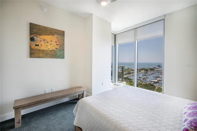 a view of a city with ocean