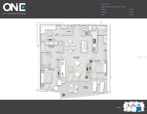 $1,800,000 | 100 1st Avenue North, Unit 1804, St. Petersburg, FL 33701