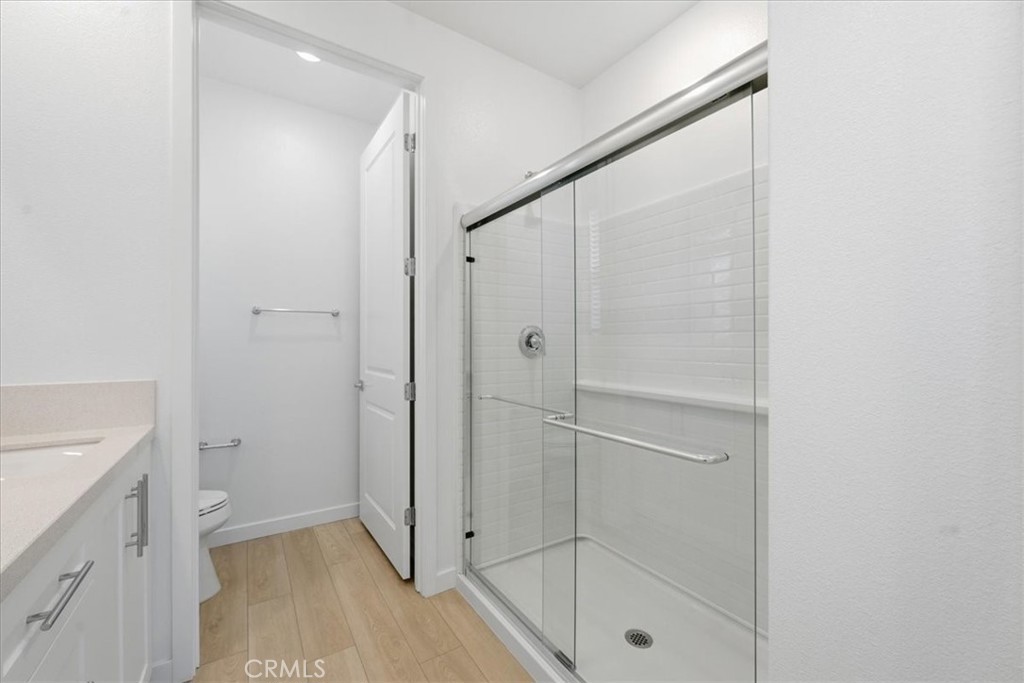 9335 Via Azul Pico Rivera, CA 90660 - Photo 40 of 55 a bathroom with a shower and a sink