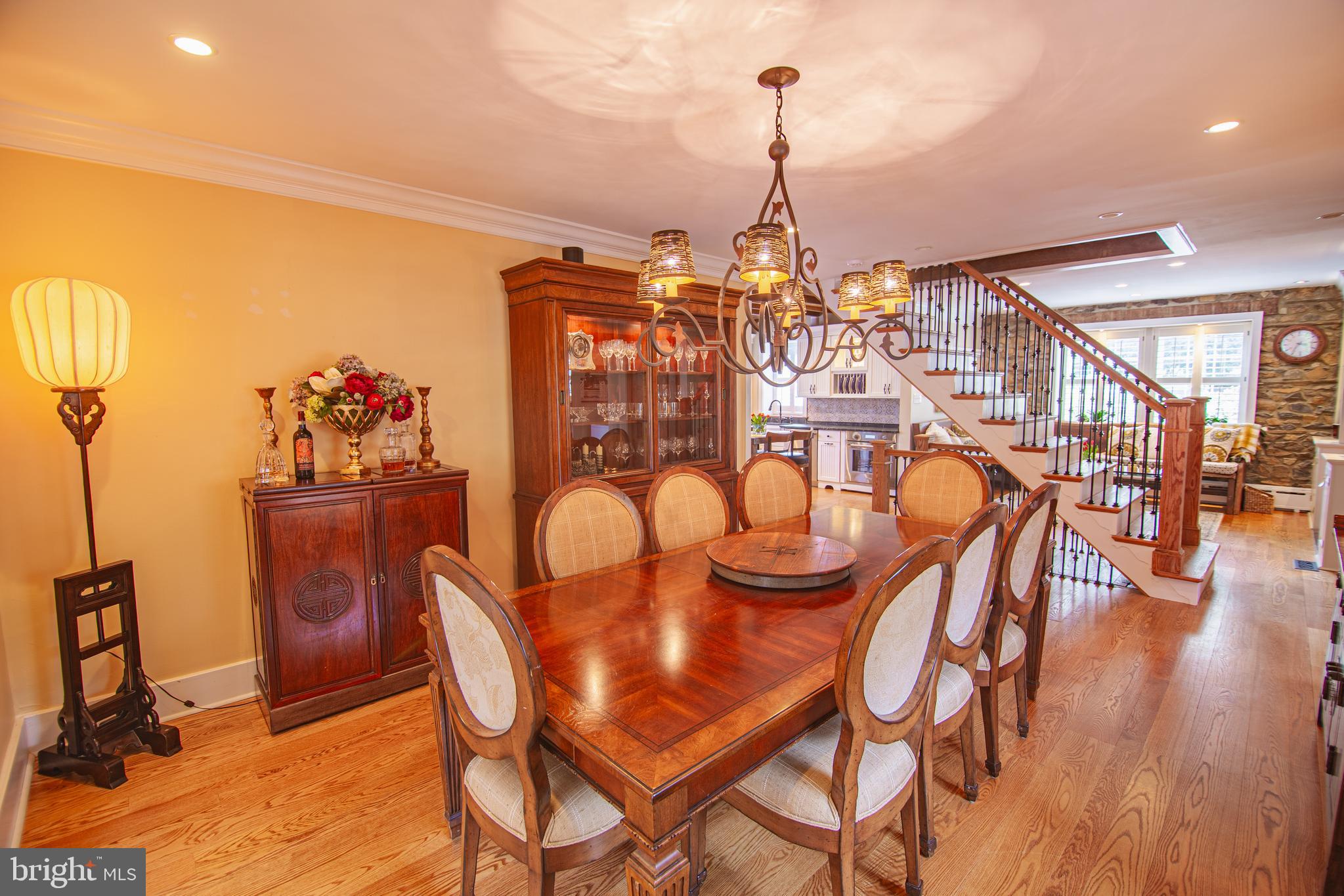 613 South Valley Forge Road Wayne, PA 19087 - Photo 13 of 43 a view of a dining room with furniture and wooden floor