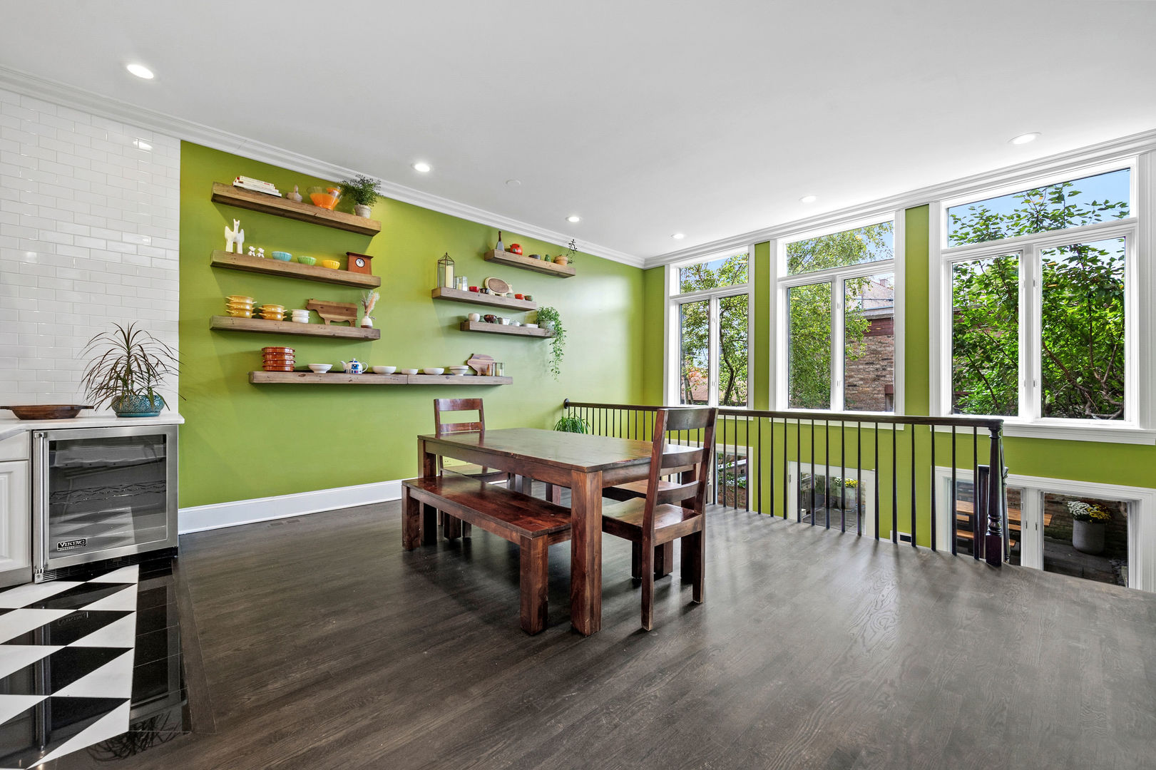 1421 West Lexington Street Chicago, IL 60607 - Photo 17 of 48 a view of a dining room with furniture window and wooden floor