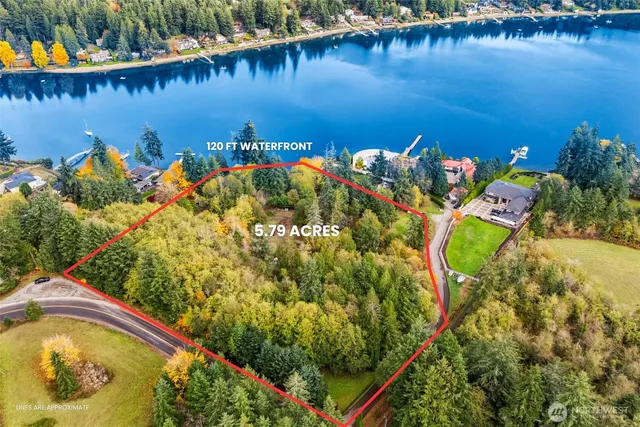 a view of a lake with a lake