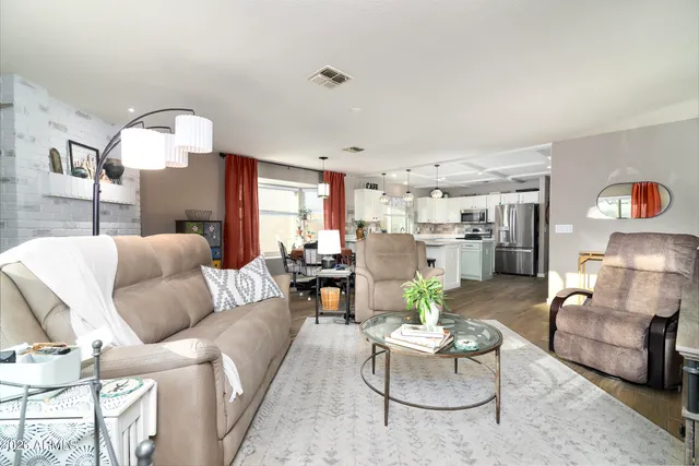 a outdoor living space with furniture and a potted plant