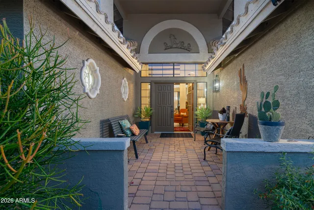 a view of hall with couch