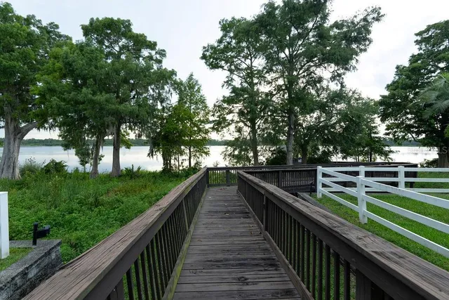 a view of balcony and yard