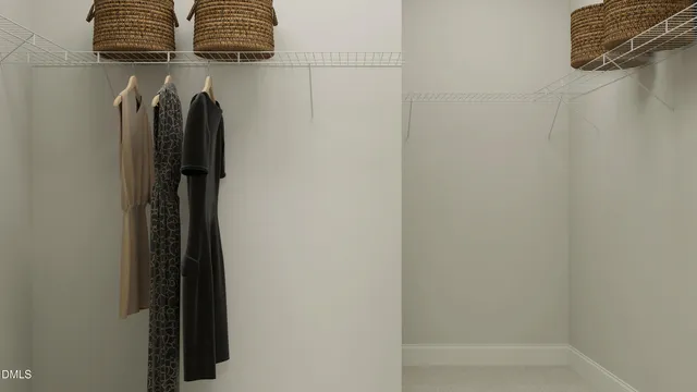 a close view of walk in closet