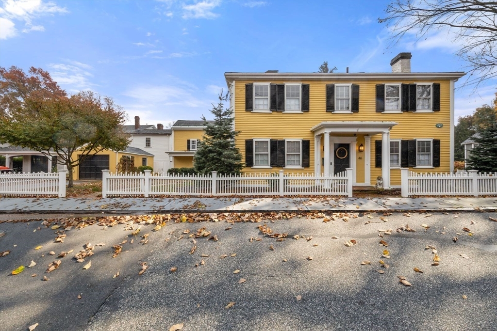 a front view of a house