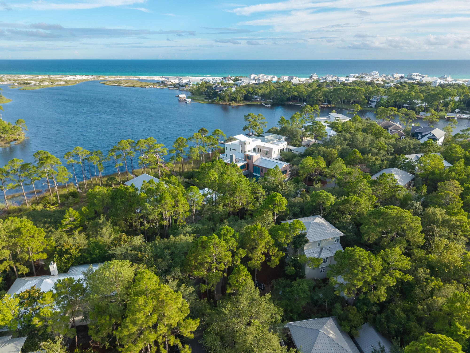 180 Wilderness Way Santa Rosa Beach, FL 32459 - Photo 40 of 69 a view of a lake with a houses