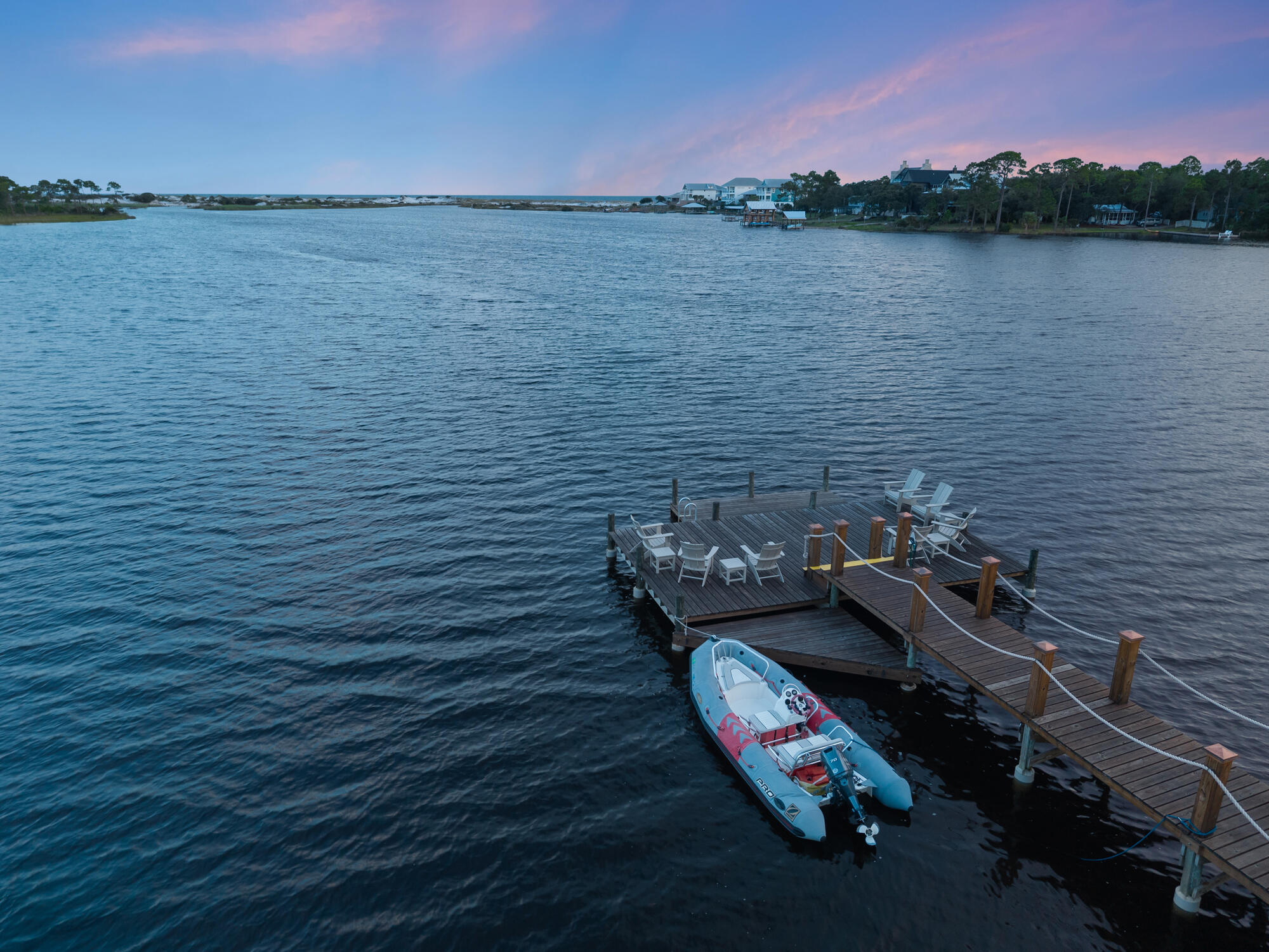 180 Wilderness Way Santa Rosa Beach, FL 32459 - Photo 52 of 69 53_180 wilderness way drone twilight - a