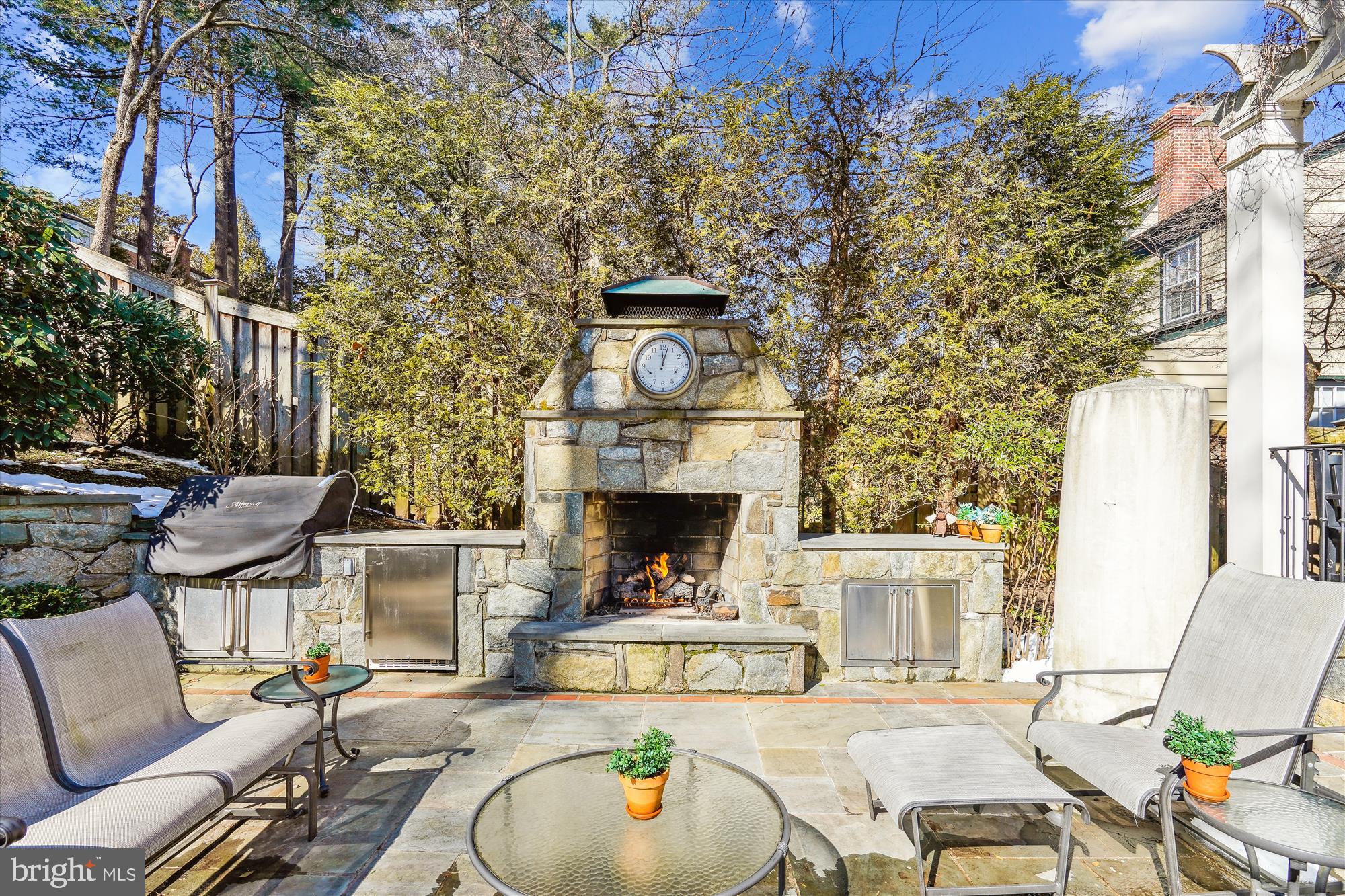 5008 Baltan Road Bethesda, MD 20816 - Photo 70 of 76 Gas fireplace & outdoor kitchen