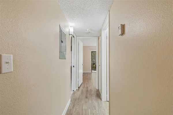 a backyard of a house with seating space