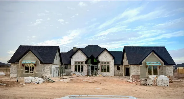 a front view of multiple houses
