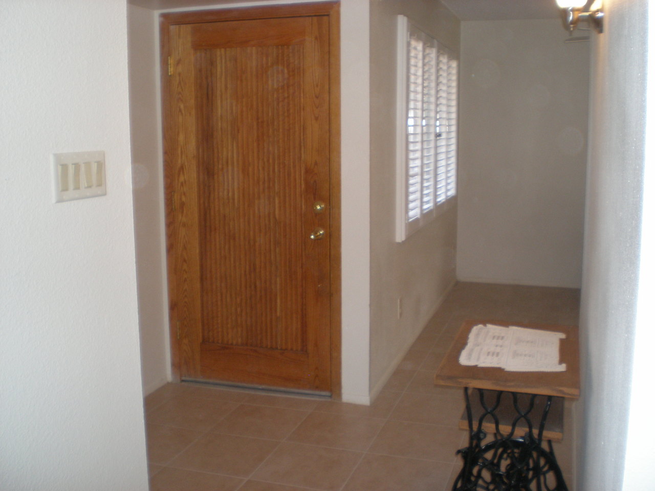front entry with Oak door