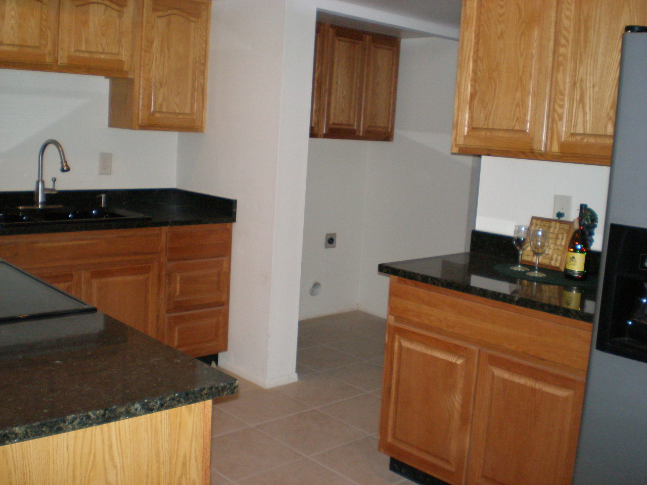 kitchen and laundry area