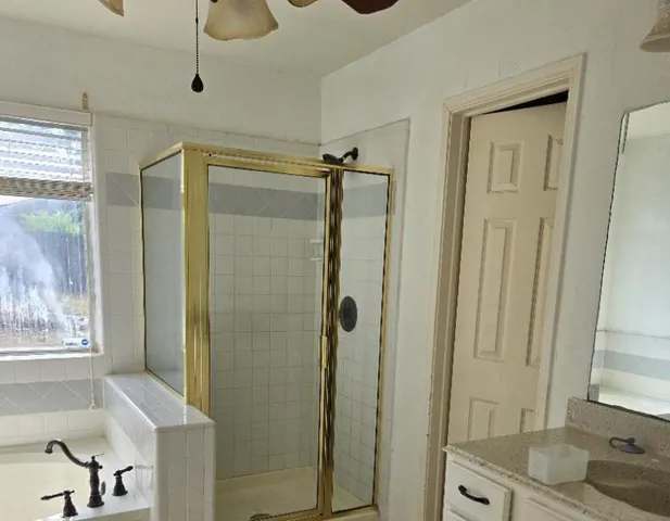 a view of empty room with windows