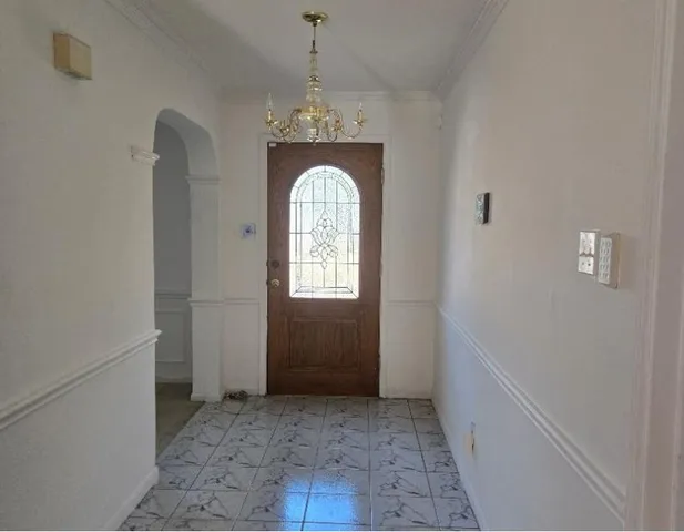 a view of a room with fan