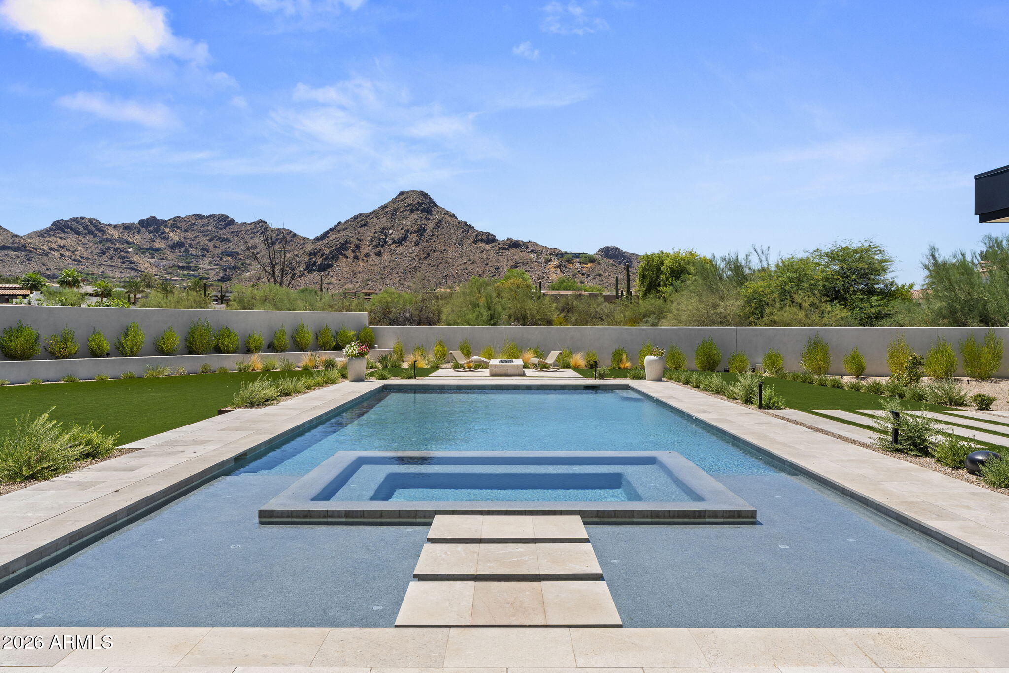 7700 North Invergordon Road Paradise Valley, AZ 85253 - Photo 41 of 50 Sparkling Pool with Integrated Spa