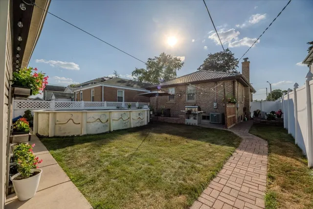 a backyard of a house