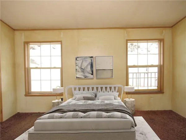 an empty room with a window