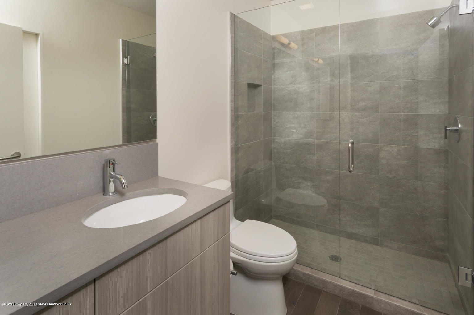101 Willits Lane, Unit 107 Basalt, CO 81621 - Photo 14 of 16 a bathroom with a sink a toilet and shower