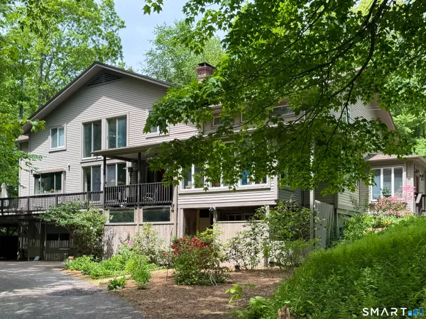 a house view with a garden space