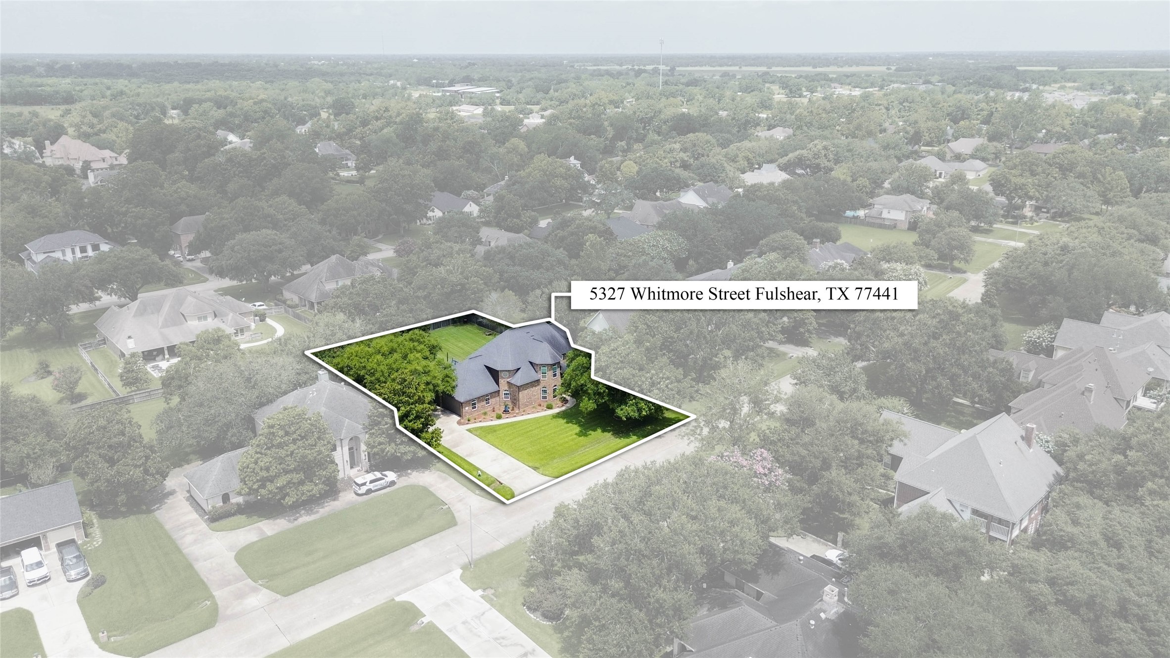 5327 Whitmore Fulshear, TX 77441 - Photo 43 of 50 Aerial views showcase the home's premier location within Weston Lakes, conveniently situated near the front gate and country club amenities.