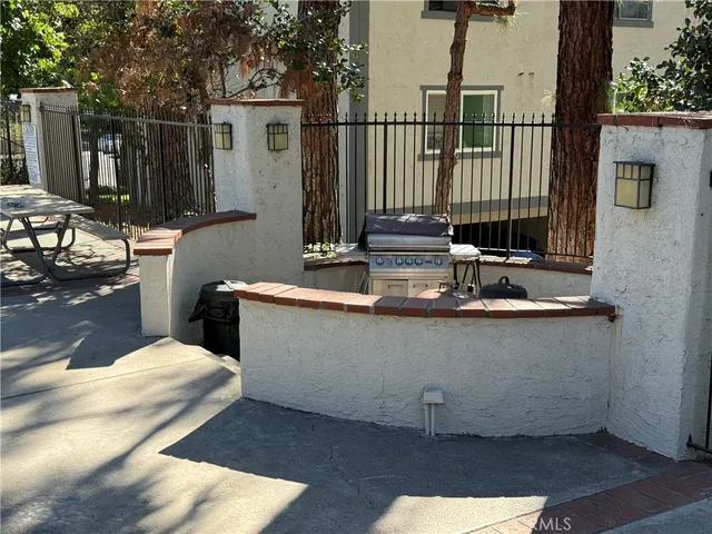 a bathroom with a sink and garden