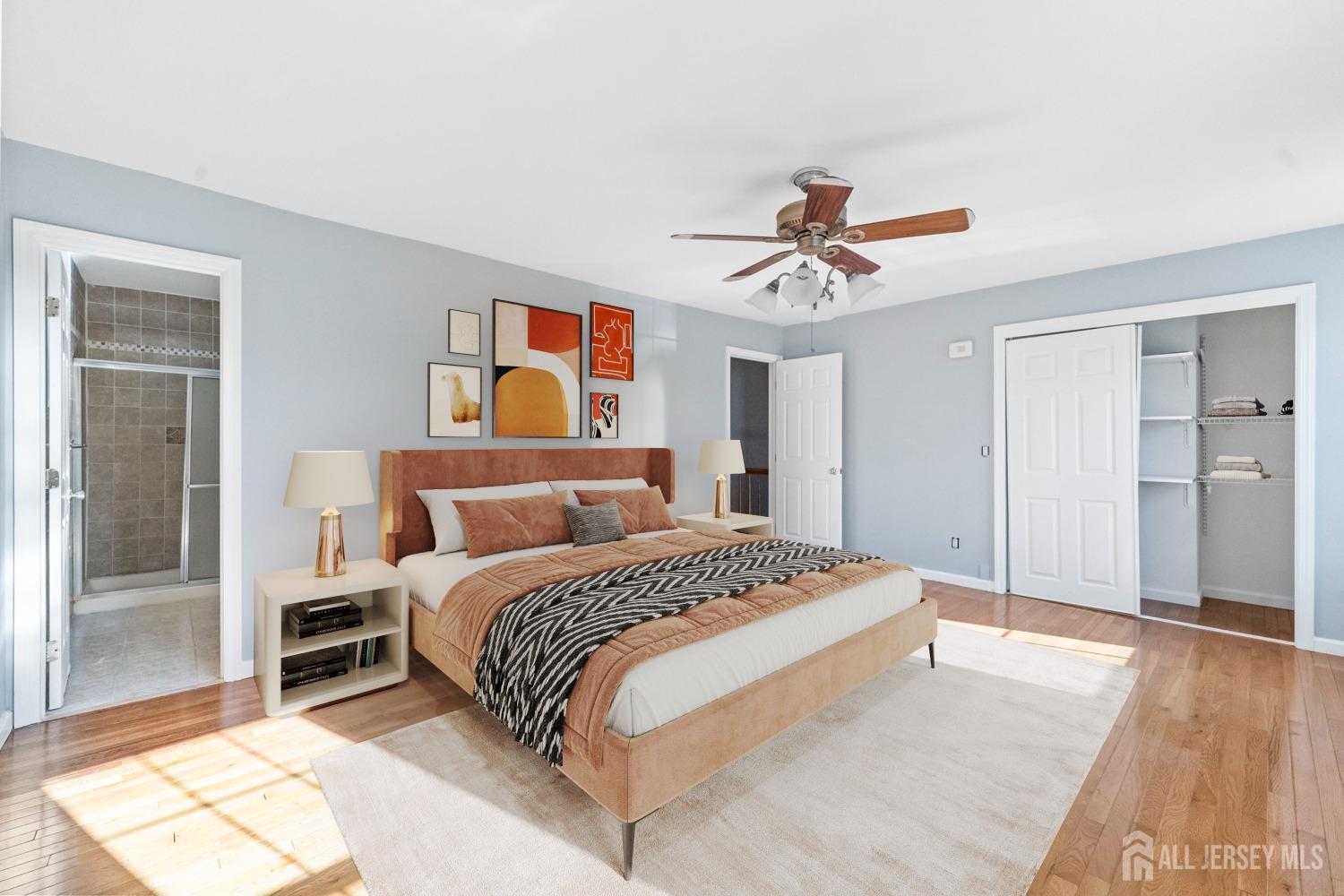 130 Pendleton Place Old Bridge, NJ 08857 - Photo 16 of 21 a bedroom with a bed and a chandelier