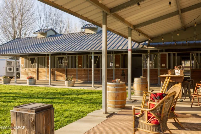 a view of backyard with green space