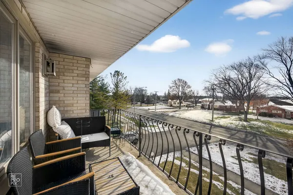 a view of balcony with couch