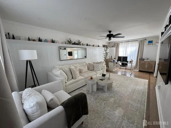 a living room with furniture and a couch