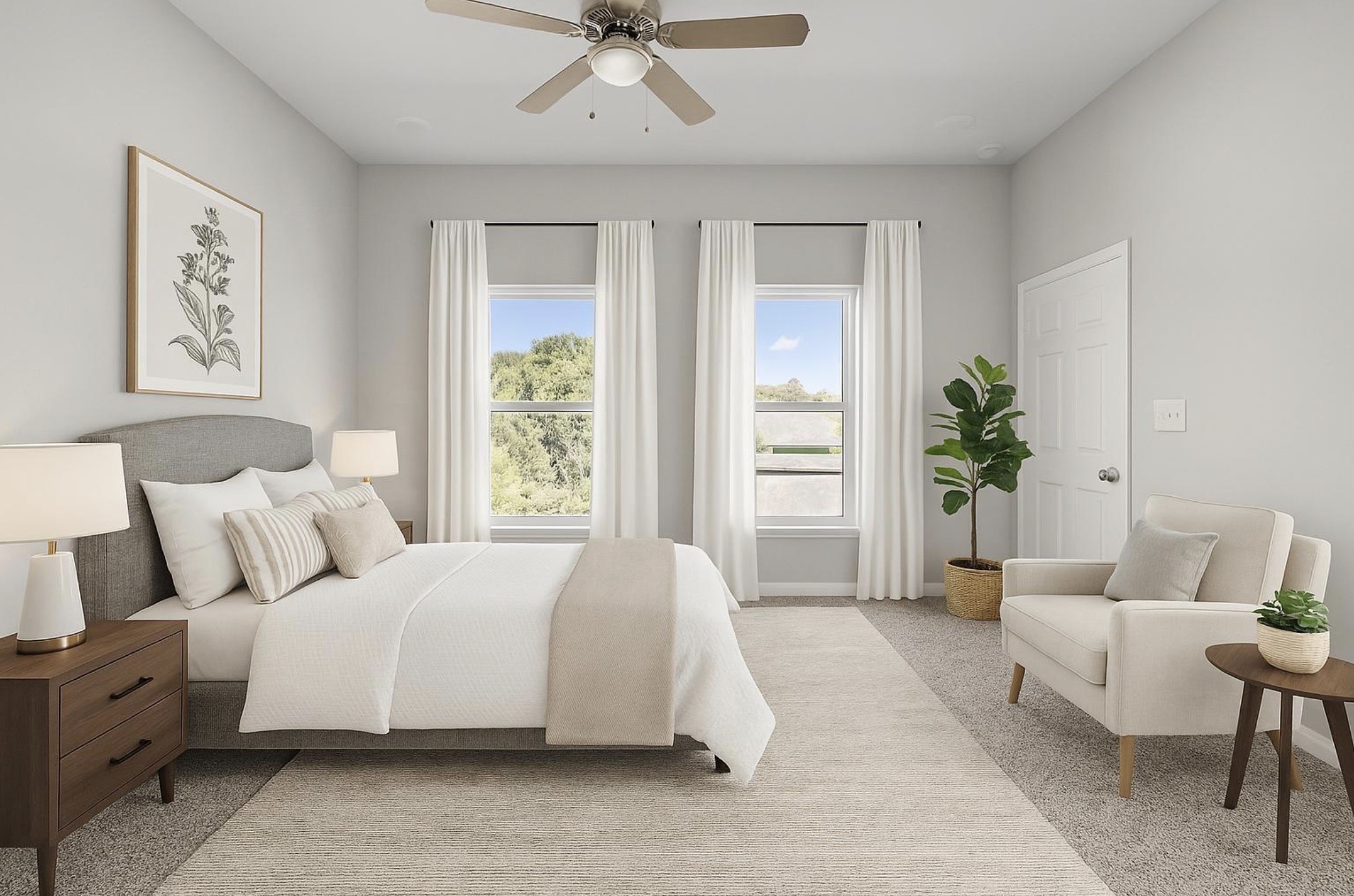 8204 Tower Street Houston, TX 77088 - Photo 7 of 24 a spacious bedroom with a large bed and a couch