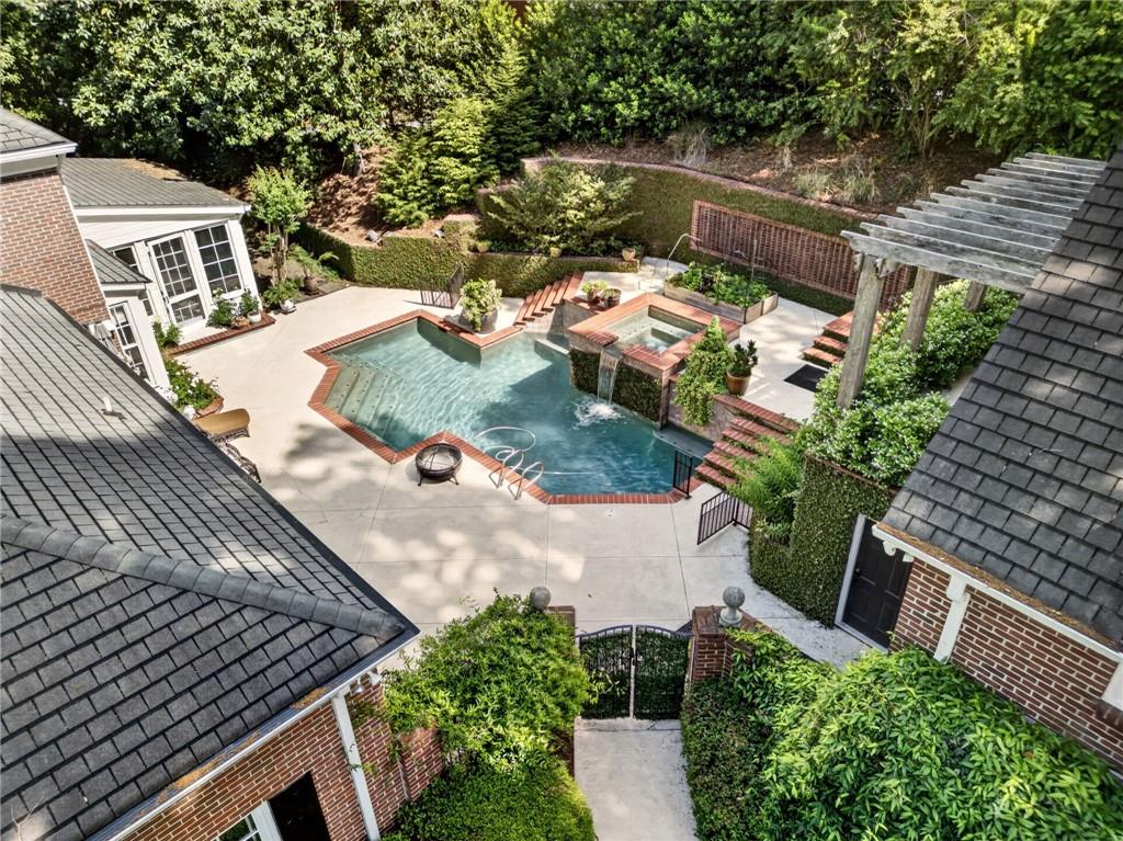 3650 Dumbarton Road Northwest Atlanta, GA 30327 - Photo 51 of 57 an aerial view of a house with outdoor space