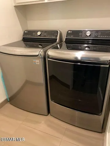 a close view of washer and dryer