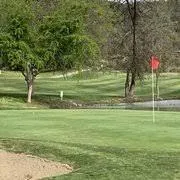 a view of a lake with houses in the back