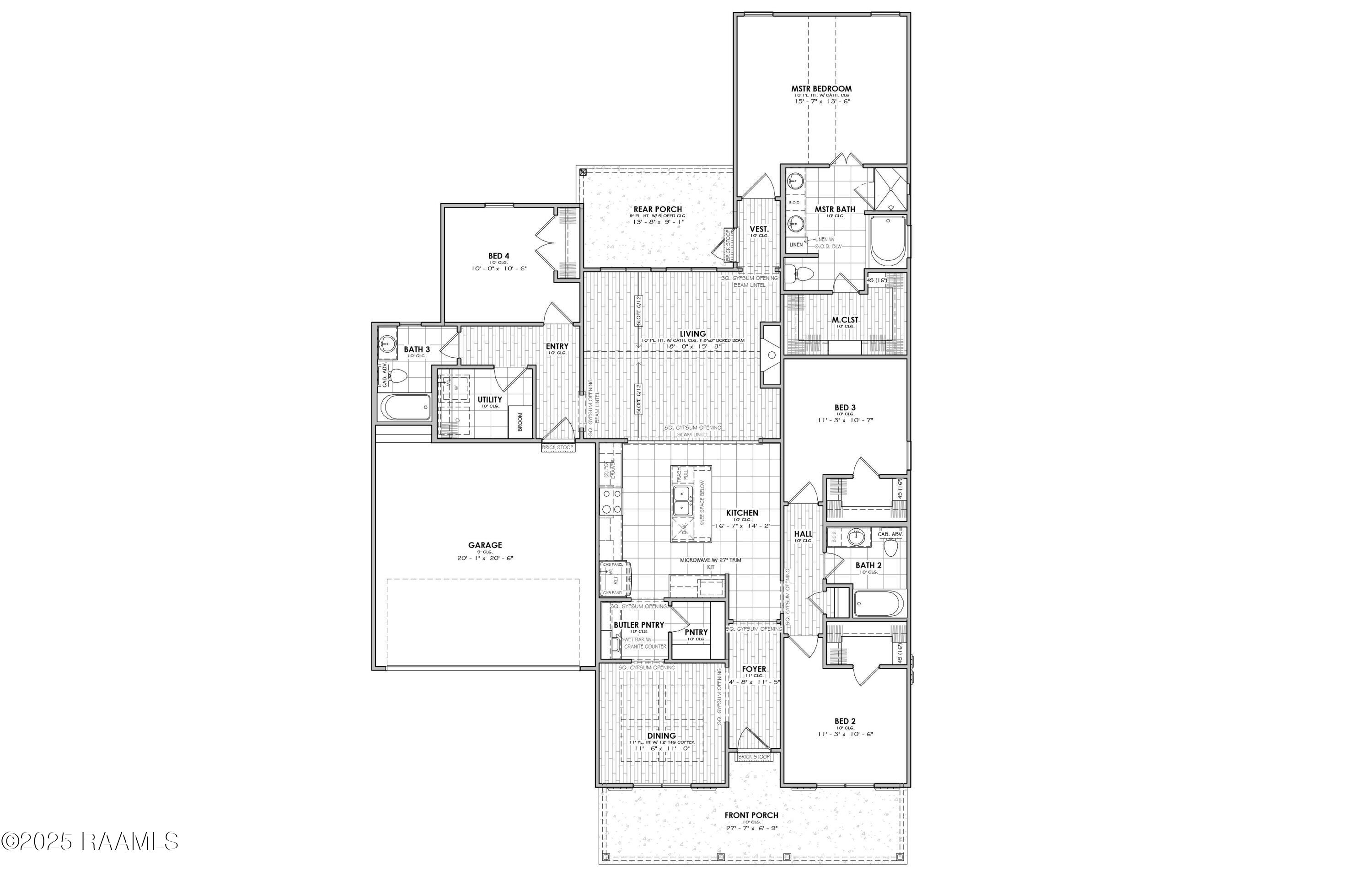 111 Hamilton Parc Lafayette, LA 70508 - Photo 6 of 7 Christian Farmhouse - Base Plan_20250701