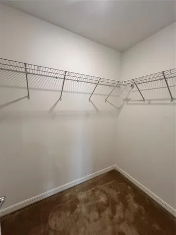 an empty room with a workbench