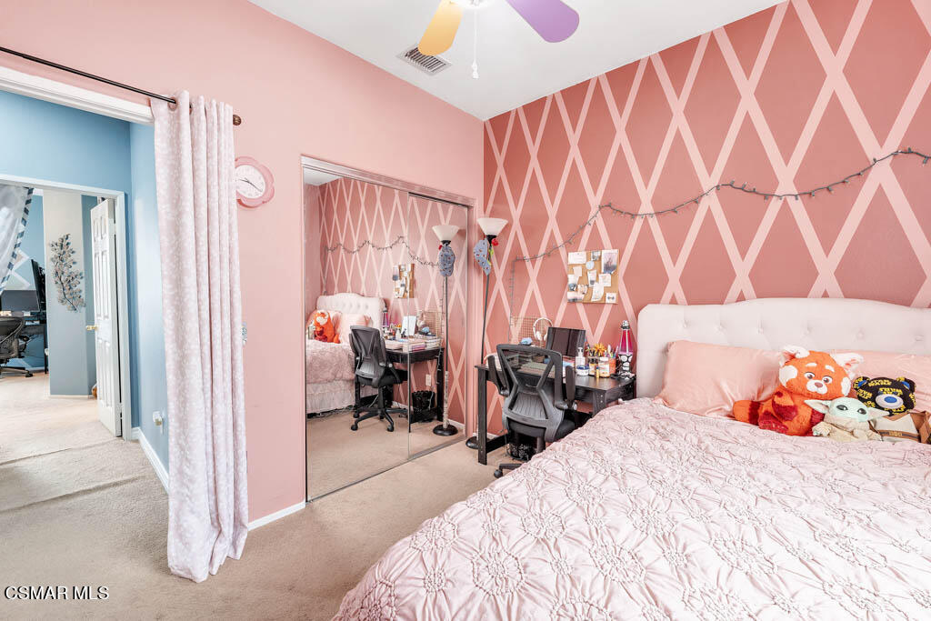 272 Springmist Lane Simi Valley, CA 93065 - Photo 32 of 47 a bedroom with a bed and a chandelier